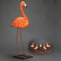 LED Flamingofamilie 2er Set