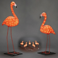 Grosse LED Flamingofamilie 3er Set,