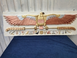 Ägyptisches Wandbild - Relief von einem Adler mit 2 Weizenhalmen in den Klauen 2