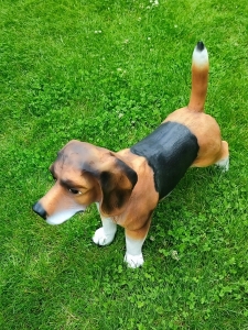 Beagle Hundedekofigur, stehend, 60 cm hoch 2