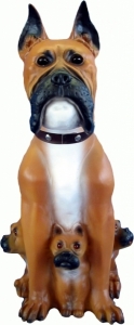 Boxerhund Dekofigur, sitzend, 60 cm hoch