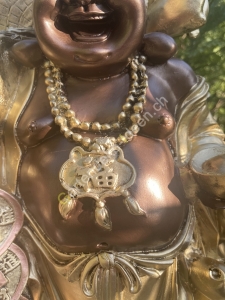 Gartenfigur Glücksbuddha Buddhafigur für den Garten 49cm