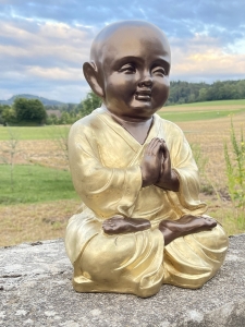 Betender Buddha Moench in der Frontansicht