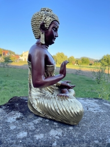 Seitenansicht der Buddha Statue 43 cm