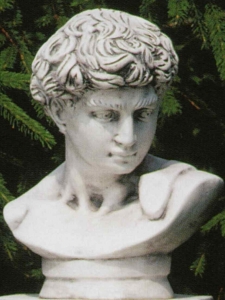 Büste von Michelangelos David, 44cm hoch