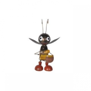 Deko Figur Biene aus Metall 36 cm