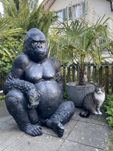 Gorilla Figur für den Garten gross XXL