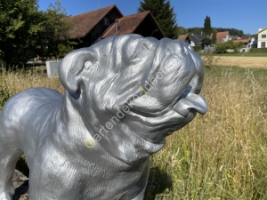 Deko englische Bulldogge lebensgross Gartendeko  