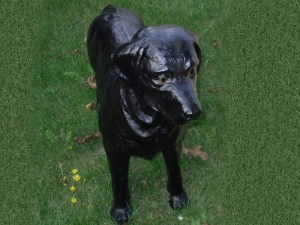 Hundefigur Deko Labrador, 67 cm hoch, Schwarz