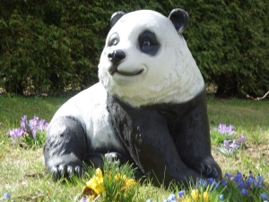 Pandabär Dekofigur für Garten, sitzend, 70 cm hoch 4
