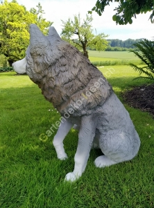 Deko Wolf Figur grau 67 cm hoch