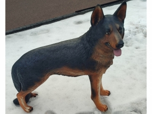 Dekofigur Deutscher Schäferhund, stehend, 90 cm hoch