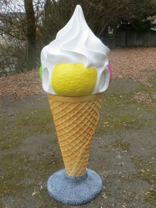 Eis Abfalleimer, Glace mit Schlag, 165 cm hoch 1