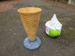 Eis Abfalleimer, Glace mit Schlag, 165 cm hoch 2