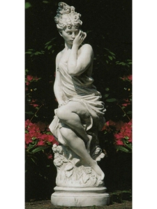 Gartenstatue klassisch: "Die Grazie" sitzend, 68 cm hoch 3