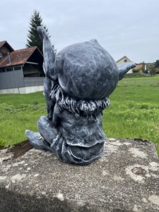 Rueckansicht der Gargoyle Gartenfigur 50 cm