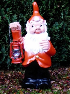 XXL Weihnachtsmann- Gartenzwerg mit Laterne, 95 cm hoch 3