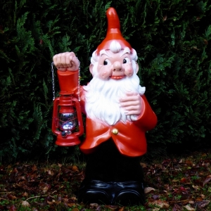 XXL Weihnachtsmann- Gartenzwerg mit Laterne, 95 cm hoch 5