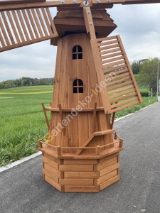 Windmühle Deko Holz für den Garten gross