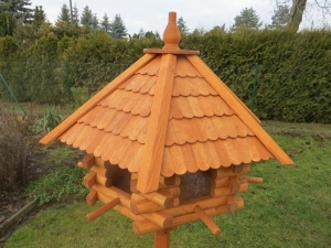 Grosses Vogelhaus mit Ständer Ø65 cm