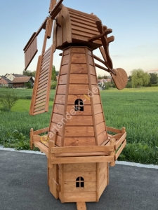 Grosse Deko Windmühle holländischer Bauart, 277 cm