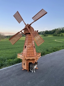 Grosse Windmühle holz 277 cm