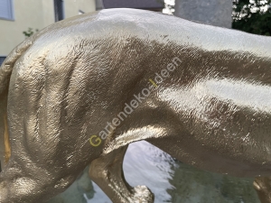 Panther Figur in Gold Spezial Autolack - 80 cm lang