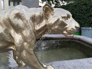 Pantherfigur in Gold Spezial Autolack