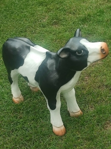 Deko Kalb mittelgross, Gartendeko Figur Kalb, 70 cm lang