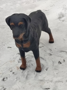 Lebensgrosse Labrador Retriever Deko Hundefigur stehend, 70 cm hoch