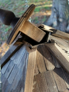 Luxus Vogelhaus aus Holz mit Ständer 4