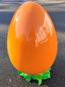 Deko Osterei XXL, 54cm hoch in Orange