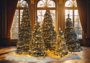 Kleiner künstlicher Weihnachtsbaum, mit LED Lichterkette, weiss beflockt, 45 - 90 cm