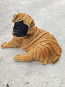 Deko Hundefigur Shar Pei liegend, 70 cm lang