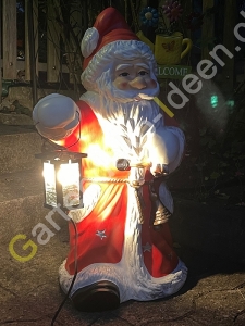 Solar beleuchteter Weihnachtsmann Figur gross