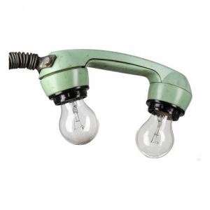 Unikat Tischlampe: Upcycling Telefonhöhrer mit Lampen