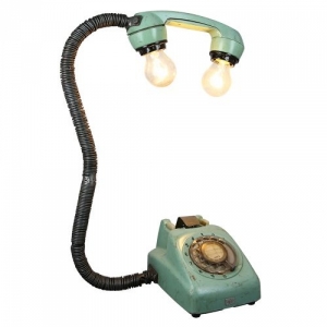 Unikat Tischlampe: Upcycling Tischlampe Telefon