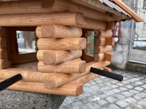 Holz Vogelhaus zum Aufhängen mit Stangen