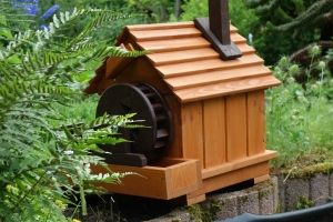 Wassermühle mittelgross aus Holz für Garten, 75 cm hoch 2