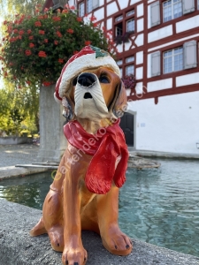 Weihnachtsdeko Deko Figur Hund