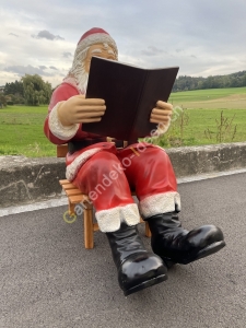Weihnachtsmann mit Buch 95 cm gross