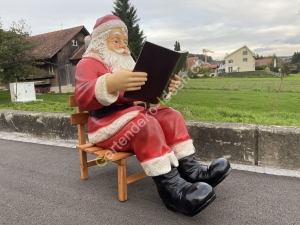 XXl Weihnachtsmann mit Buch gross
