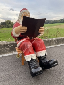 XXl Weihnachtsmann mit Buch 95 cm hoch