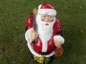 Weihnachtsmann Gartendeko für aussen, Weihnachtsmann Gartenfigur outdoor, 73 cm hoch