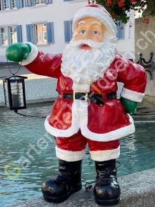 Deko Weihnachtsmann mit Laterne aussen 75 cm hoch