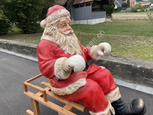 Weihnachtsschlitten: Weihnachtsmann mit Schlitten 