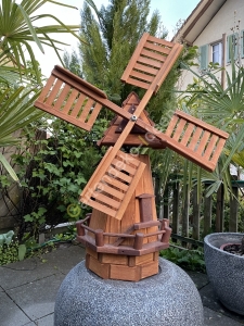 Deko Windmühle aus Holz Frontansicht
